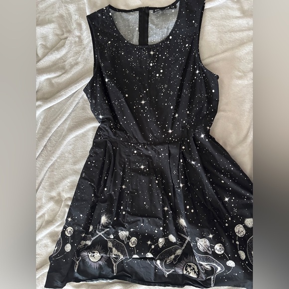 ModCloth/Dangerfield narwhals in space dress - Picture 2 of 5